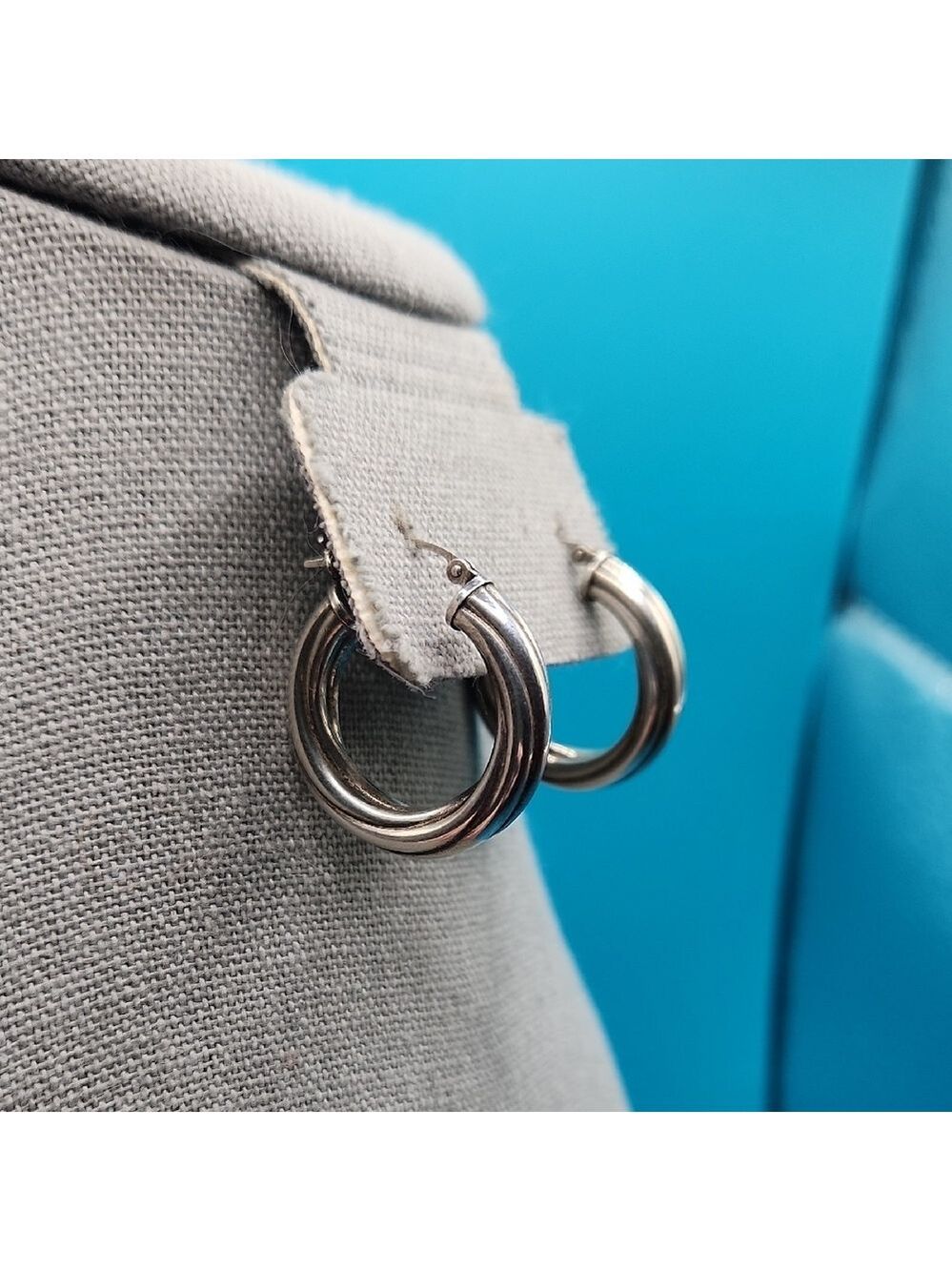 Vintage Sterling Silver Hoop Earrings